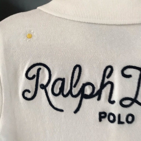Ralph Lauren Iconic Crest Daisy Heart White Polo - Picture 9 of 12